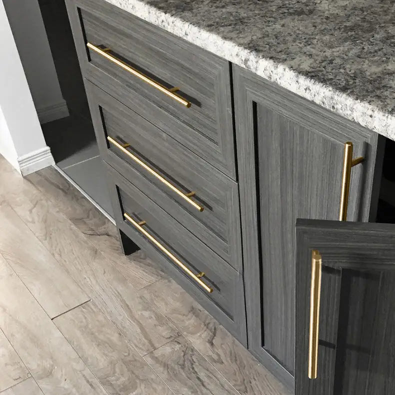 Black Gold Cupboard Handle Brushed Stainless Steel Kitchen Cabinet Door Knob Furniture Drawer Pull  Hardware Pulls  Bar Handle