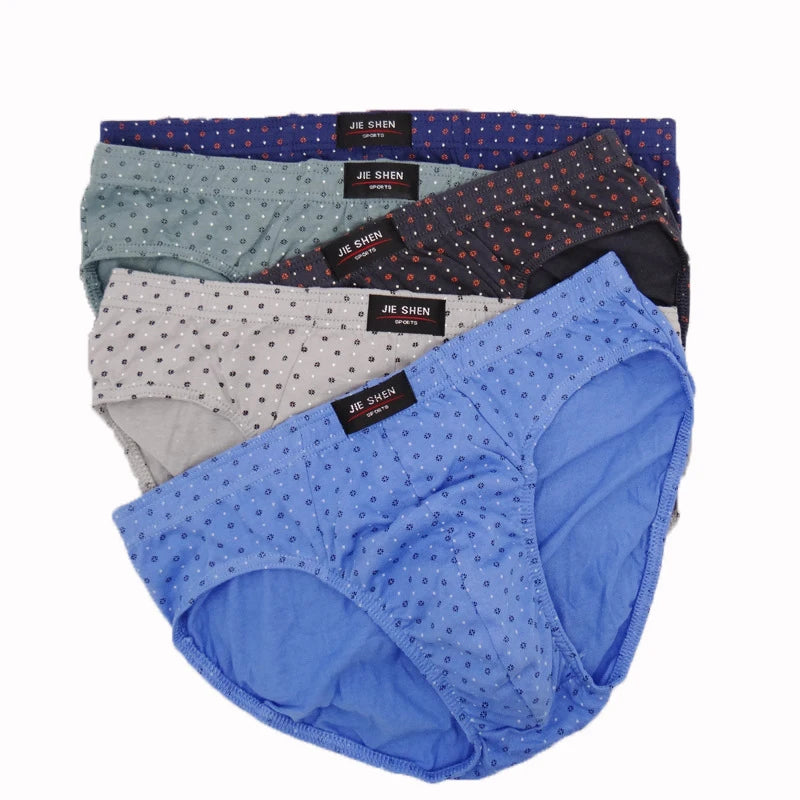 5Pcs/Lot Summer Men's Underwear 100% Cotton Mens Briefs Plus Size Men Underwear Panties 4XL/5XL/6XL Men's Breathable Panties