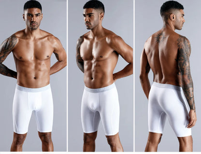 BONITOS Men Boxers Long Leg Man Underwear Soft Men Underpants Natural Cotton Sexy Boxer Shorts Top Brand Long Men's Panties