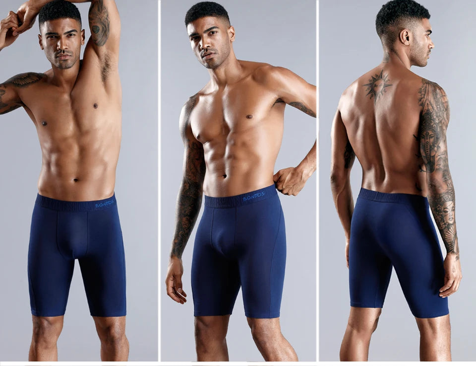 BONITOS Long Boxer Shorts Panties Man Underwear Men Boxer Men Underwear Natural Cotton Comfortable Soft Top Brand High Quality