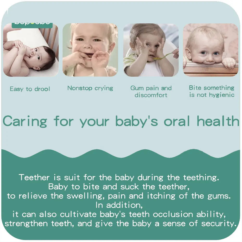 10pc Wooden Teether Animals Beech Teething Grasping Wooden Animal Toy Rodent Baby Teether Pendant DIY  Pacifier Chain Kids Goods
