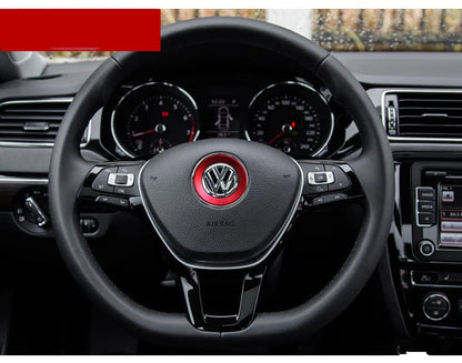 Ceyes Car Styling Steering Wheel Emblem Decorative Circle Ring Accessories Case For Volkswagen VW Golf 5 Polo Jetta Mk6 Covers