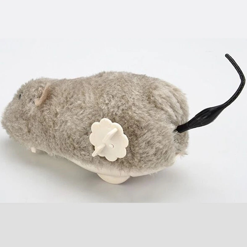 Wireless Winding Mechanism Mouse Toy for Cats and Dogs, Pet Trick Playing Toy, Plush Rat, Mechanical Motion Rats