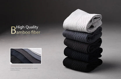 High Quality 10 Pairs/lot Men Bamboo Fiber Socks Men Breathable Compression Long Socks Business Casual Male Large size 38-45