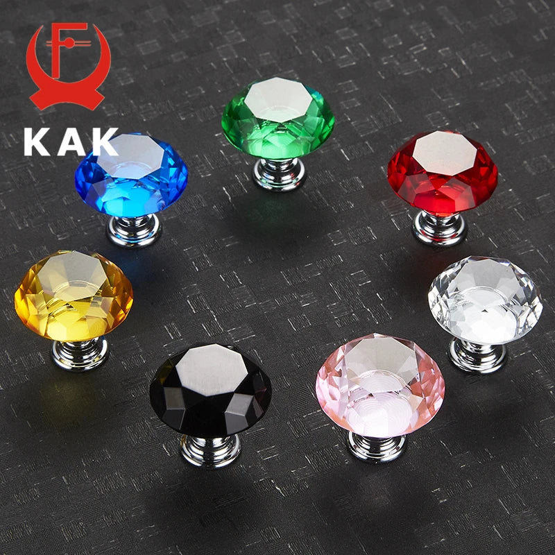 KAK Luxury Diamond Crystal Handles Shoebox Cabinet Handles Closet Door  Drawer Knobs Wardrobe Pulls Pullers With Screws Hardware