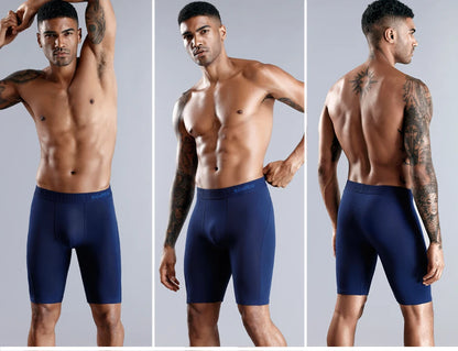 BONITOS Men Boxers Long Leg Man Underwear Soft Men Underpants Natural Cotton Sexy Boxer Shorts Top Brand Long Men's Panties