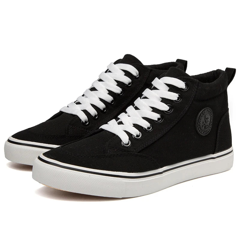 Shoes Men Spring Autumn Lace-up High Top Style Men Vulcanize Shoes Fashion Flats Youth Men Canvas Shoes Sneakers