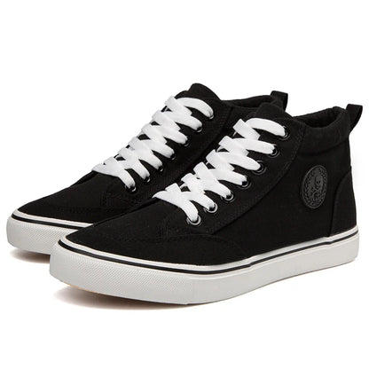 Shoes Men Spring Autumn Lace-up High Top Style Men Vulcanize Shoes Fashion Flats Youth Men Canvas Shoes Sneakers