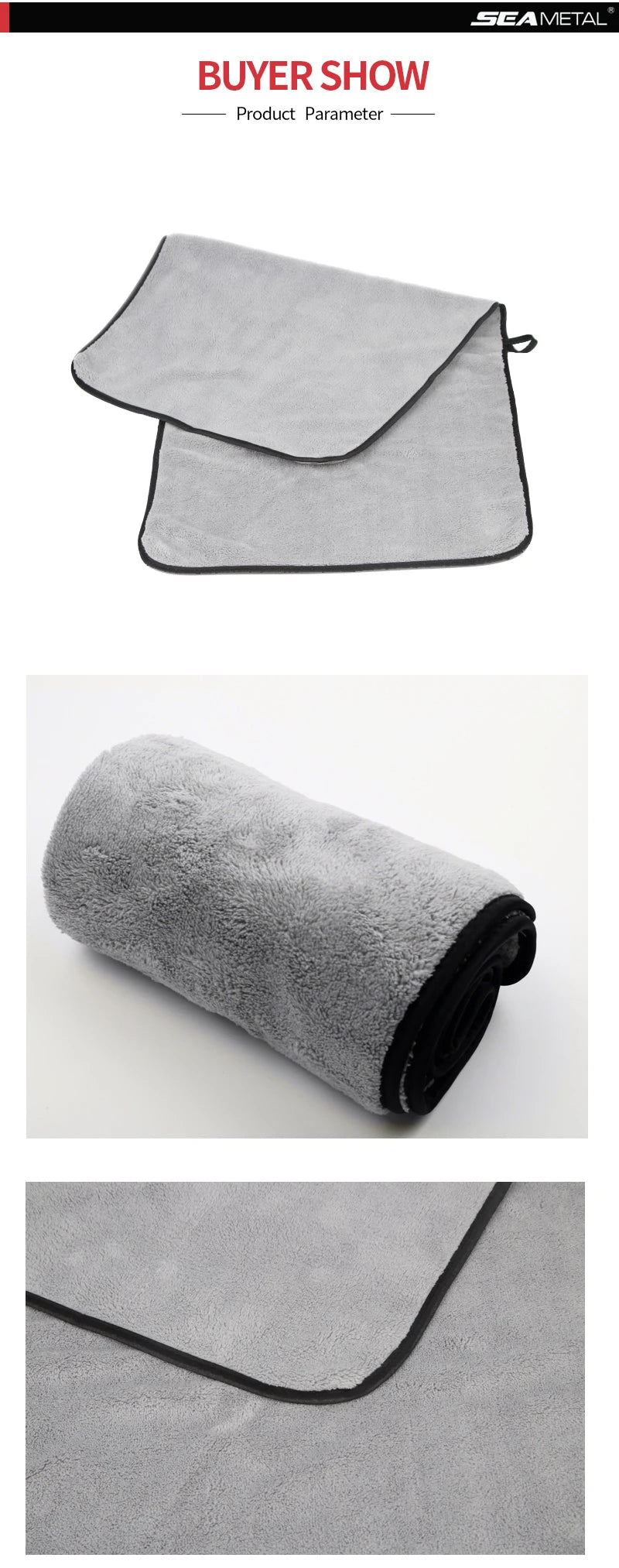 Microfiber Towel Car Wash Cloth Auto Cleaning Door Window Care Thick Strong Water Absorption For Car Home Automobile Accessories
