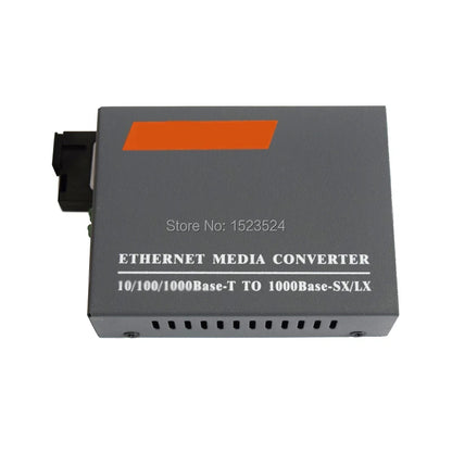 1 Pair HTB-GS-03 A/B Gigabit Fiber Optical Media Converter 1000Mbps Single Mode Single Fiber SC Port 20KM External Power Supply