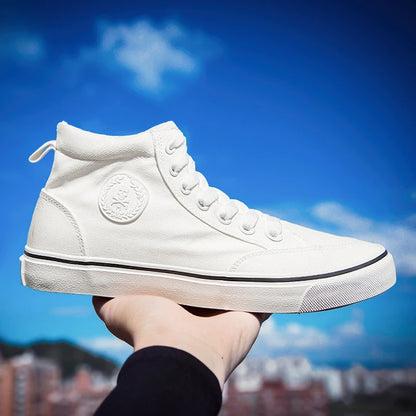 Shoes Men Spring Autumn Lace-up High Top Style Men Vulcanize Shoes Fashion Flats Youth Men Canvas Shoes Sneakers