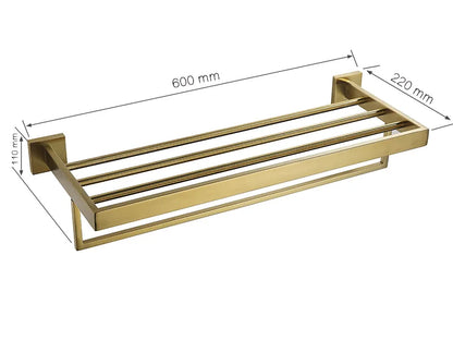 Gold Brushed Bathroom Accessories Hardware Towel Bar Rail Toilet Paper Holder Towel Rack Hook Soap Dish Toilet Brush