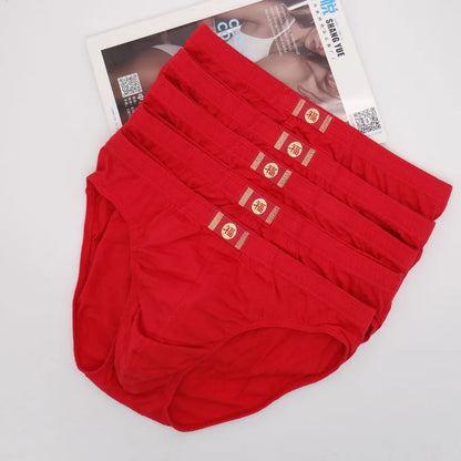 5Pcs/Lot Summer Men's Underwear 100% Cotton Mens Briefs Plus Size Men Underwear Panties 4XL/5XL/6XL Men's Breathable Panties