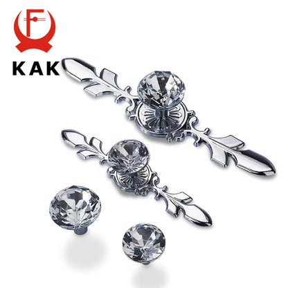 KAK Luxury Diamond Crystal Handles Shoebox Cabinet Handles Closet Door  Drawer Knobs Wardrobe Pulls Pullers With Screws Hardware