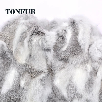 New Arrival Standard Collar Vintage Customize Real Whole Rabbit Fur Coat For Women Female M-5XL Mandarin Collar Jacket WSR257