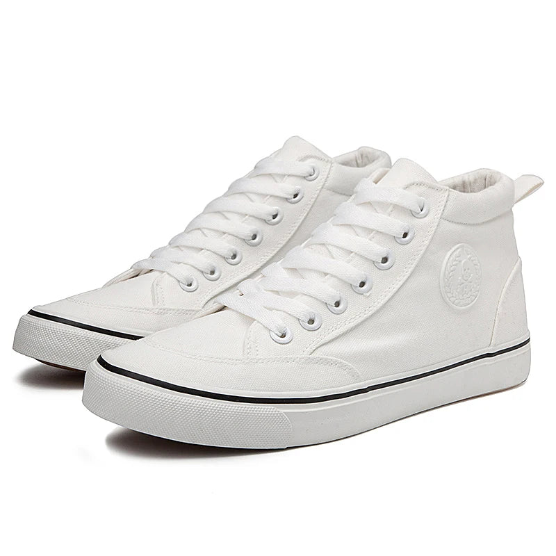 Shoes Men Spring Autumn Lace-up High Top Style Men Vulcanize Shoes Fashion Flats Youth Men Canvas Shoes Sneakers