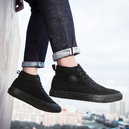 Shoes Men Spring Autumn Lace-up High Top Style Men Vulcanize Shoes Fashion Flats Youth Men Canvas Shoes Sneakers