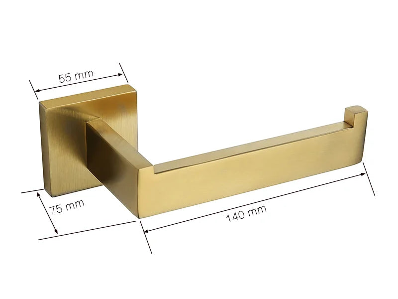 Gold Brushed Bathroom Accessories Hardware Towel Bar Rail Toilet Paper Holder Towel Rack Hook Soap Dish Toilet Brush