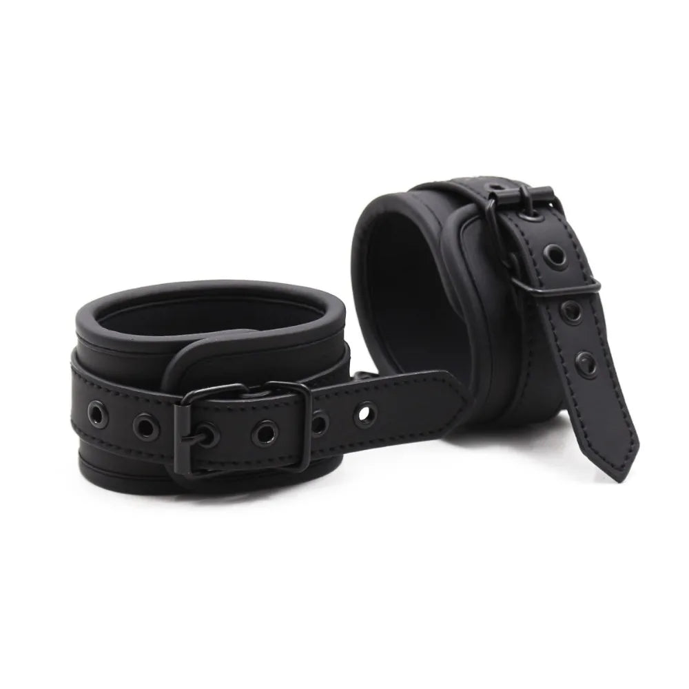 Thierry Adjustable Erotic PU Leather Handcuffs Wrist Ankle Cuffs Bondage Restraints Adult Games BDSM Sex Toys Exotic Accessories