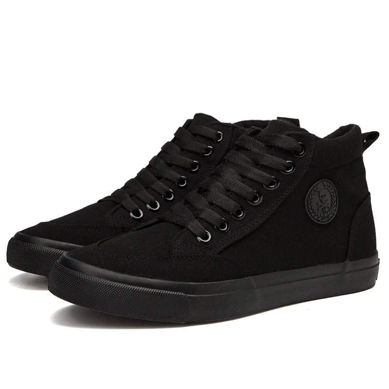 Shoes Men Spring Autumn Lace-up High Top Style Men Vulcanize Shoes Fashion Flats Youth Men Canvas Shoes Sneakers