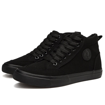 Shoes Men Spring Autumn Lace-up High Top Style Men Vulcanize Shoes Fashion Flats Youth Men Canvas Shoes Sneakers