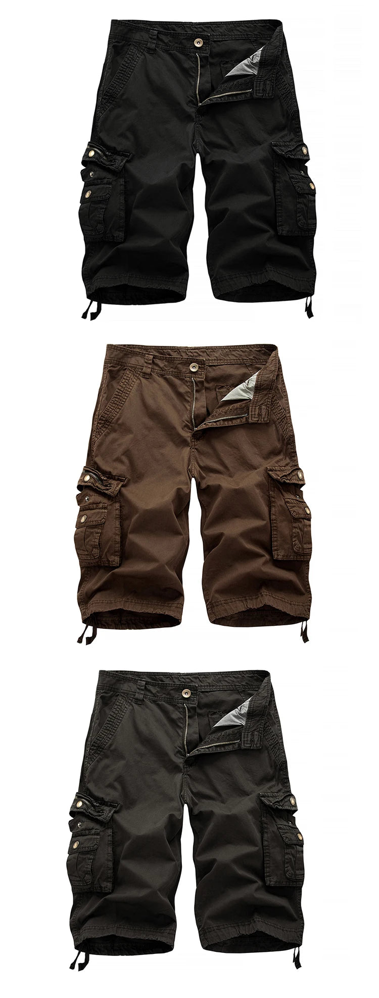 Cotton Cargo Shorts Men  Summer Men Army Military Tactical Homme Shorts Male Casual Streetwear Multi-Pocket Cargo Shorts