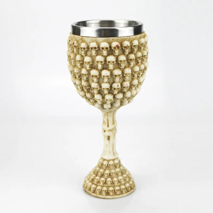 Gothic Wine Goblet Contain Dragon Claw Viking Skeleton Retro Stainless Steel&Resin Wine Glass BEST Halloween Gifts Bar Drinkware