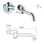 BECOLA Wall Mounted Faucet Spout Square and Round Brass Chrome/Black Spouts Waterfall Shower Faucet Accessories