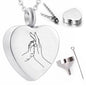Cremation Jewelry Heart Pendant Necklace Owner and Pet Pattern Souvenir Ashes Urn Jewelry to Commemorate Beloved Pet