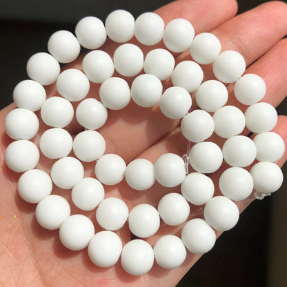 Natural Stone Beads Frost Dark Blue Cracked Dream Fire Dragon Veins Agates Beads For Jewelry Making DIY Bracelet 15‘’ 6/8/10mm