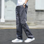 Cotton Cargo Trousers Men Work Pants Sports Casual Jogging Training High Quality Overalls Korean Plus Size Loose Straight Pants