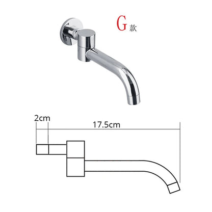 BECOLA Wall Mounted Faucet Spout Square and Round Brass Chrome/Black Spouts Waterfall Shower Faucet Accessories