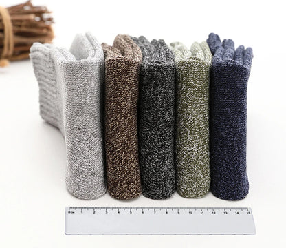 5 Pairs Thicken Socks Men High Quality Towel Keep Warm Winter Socks Cotton Christmas Gift Socks For Man Thermal Size 38-45