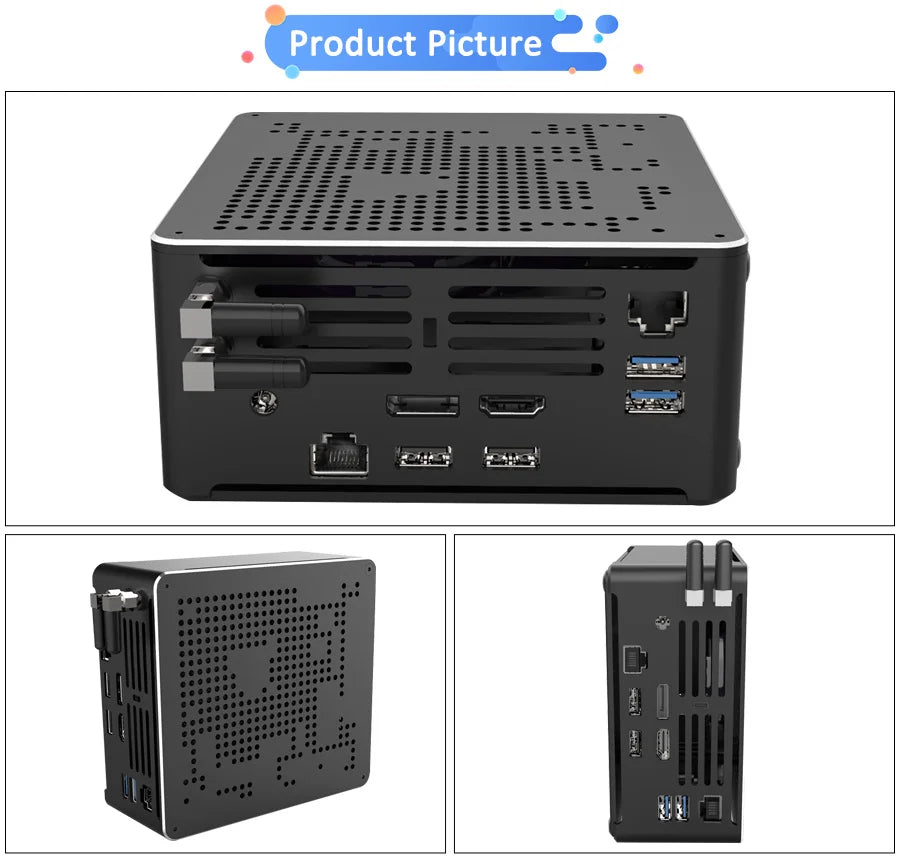 Intel Xeon 2176M ECC RAM Win11 Mini Gaming PC 2*DDR4 NVME 2Lans Office Gamer Desktop Mini Computer 2286M Web Mini Server Host