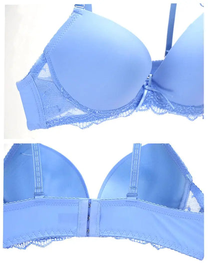Nouvelle Seamless BCDE Cup Women Underwear Intimates Lace Thongs Lingerie Set Sexy Blue Pink Purple White Bra Panty