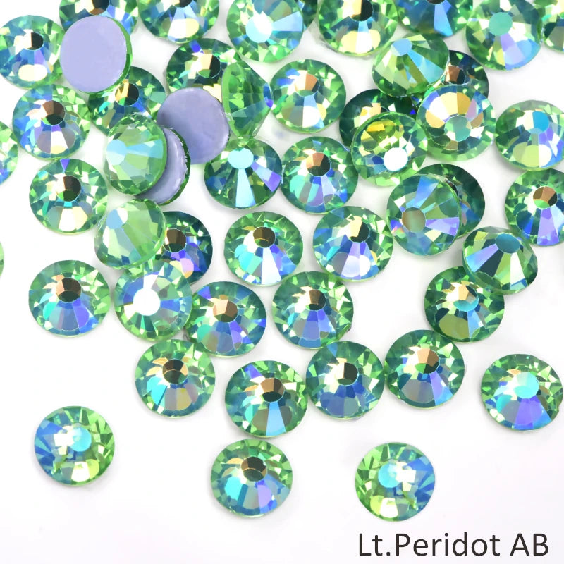 Oleeya стразы Better DMC Hotfix Rhinestone Iron On Strass High Quality Flatback Glass Crystal AB For DIY Wedding Y2792