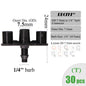 RBCFHI Garden Irrigation Connectors Barbed Single Double Tee Elbow Drip Arrow Cross Coupling Watering Fitting For 3/5 4/7mm Hose