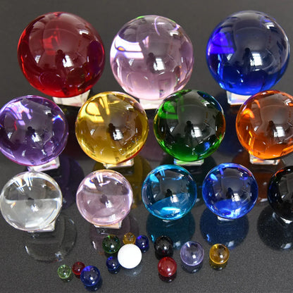 40/50/60MM Asia Rare Clear Multicolor K9 Crystal Ball Healing Magic Sphere Photography Props Lensball Living Room Decor Gifts