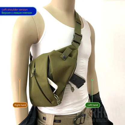 Multifunctional Concealed Tactical Storage Gun Bag Holster Men's Left Right Nylon Shoulder Bag Anti-theft Bag Chest Bag Hunting