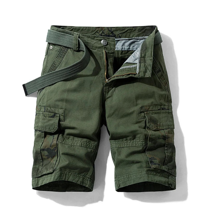2026 Summer New Camouflage Tactical Cargo Shorts Men Khaki Jogger Military Cargo Shorts Men Cotton Casual Loose Men Shorts