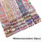 20 Rolls Halloween Nail Foils Gradient Transfer Paper Christmas Nail Art Stickers Stripe Floral Manicure Decals Nails Decoration