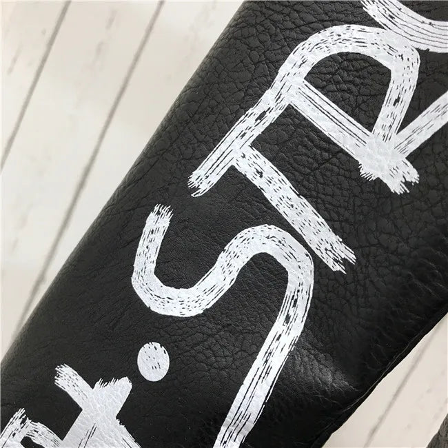2024 New Autumn Women Winter Faux Soft Leather Jackets Coats Lady Black PU Rivet Zipper Epaulet 3D print Motorcycle Streetwear