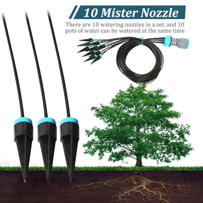 10Pcs Drip Irrigation Kit Plant Watering System Adjustable Micro Irrigation Water-Saving System For Garden Greenhouse Pot Plants