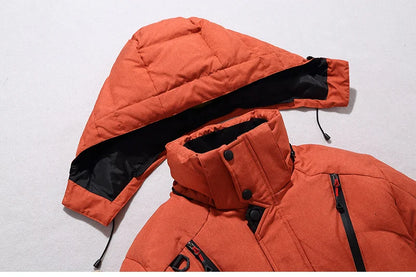 Casual Winter Warm Snow Jackets Men's Clothing White Duck Down Jacket Parkas Man Thicken Coats Male -20 Degree Windbreaker Park