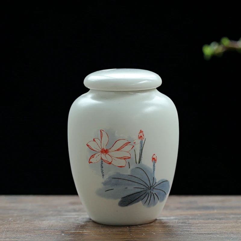 Mini White Ceramic Pet Ashes Urn Cremation Ash Holder Small Animal Pet Parrot Bird Funeral Memorial Casket Burial Urns Gift
