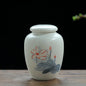 Mini White Ceramic Pet Ashes Urn Cremation Ash Holder Small Animal Pet Parrot Bird Funeral Memorial Casket Burial Urns Gift