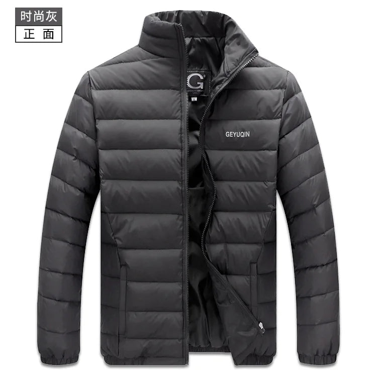 Quality Stand Collar Winter Duck Down Coats Men Warm Light Down Jackets Male Father's Down Coat Fashion Puffer Jackest  JK-826