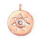 Sun Moon Star Space Celestial Compass Charm Pendant in Gold Colour , Jewelry Necklace Bracelet Making Supplies L93