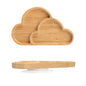 Wooden Baby Feeding Bowl Cartoon Elephant Clouds Bamboo Kids Feeding Dinnerware With Silicone Suction Cup Anti-hot Tableware