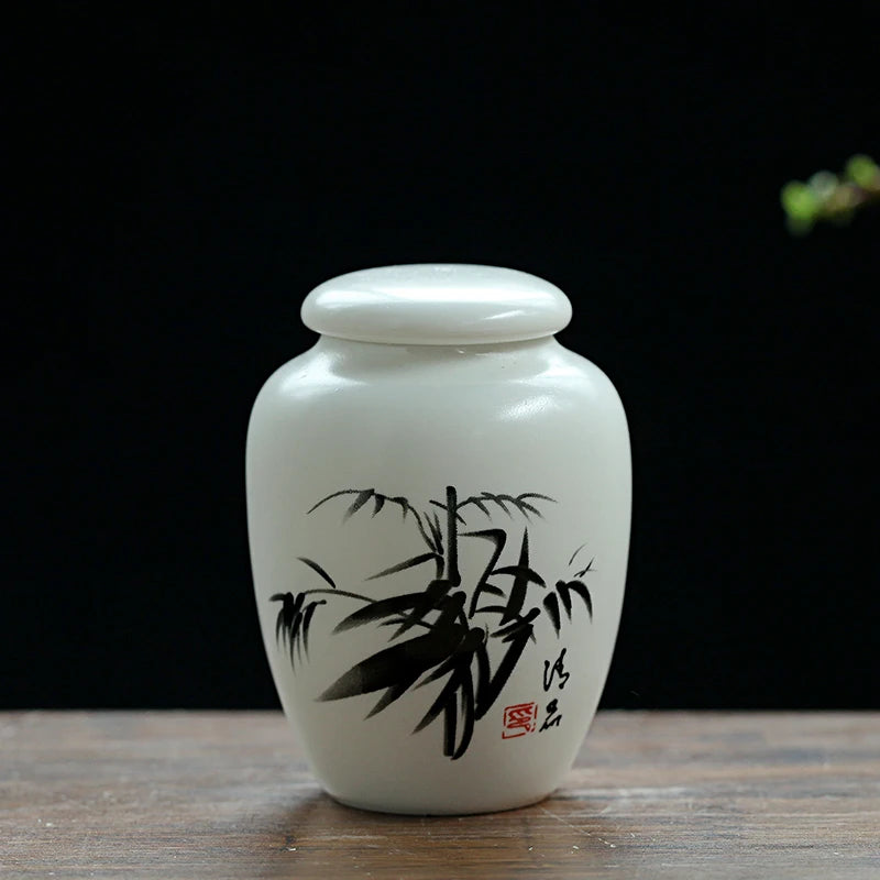 Mini White Ceramic Pet Ashes Urn Cremation Ash Holder Small Animal Pet Parrot Bird Funeral Memorial Casket Burial Urns Gift